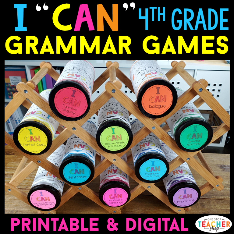 20% Off - 4th Grade I CAN Grammar Games