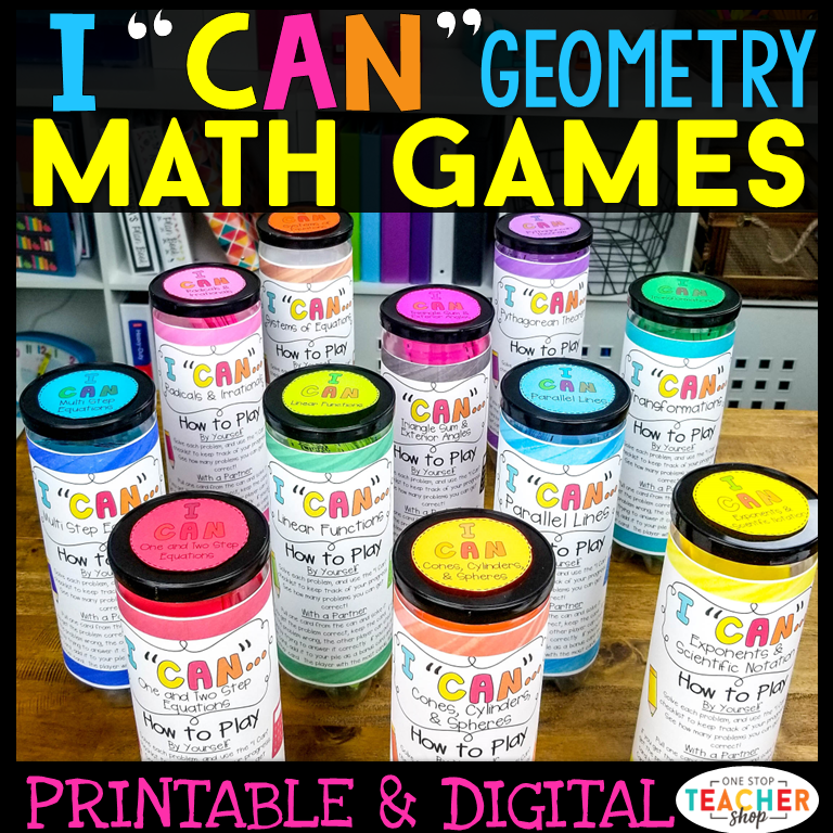 Geometry I CAN Math Games