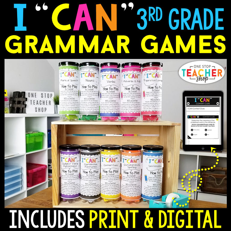 3rd Grade I CAN Grammar Games