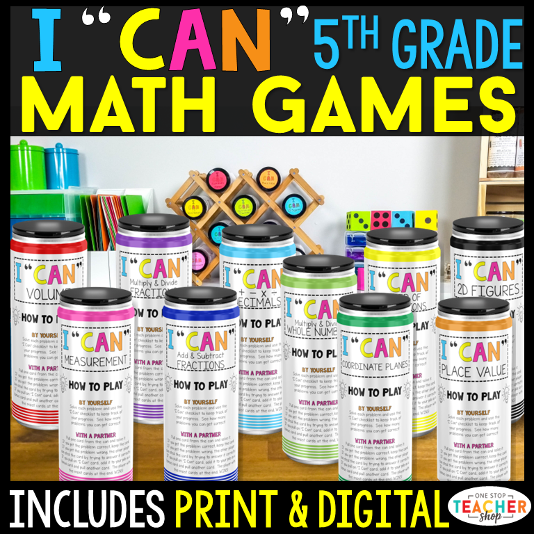 5th Grade I CAN Math Games