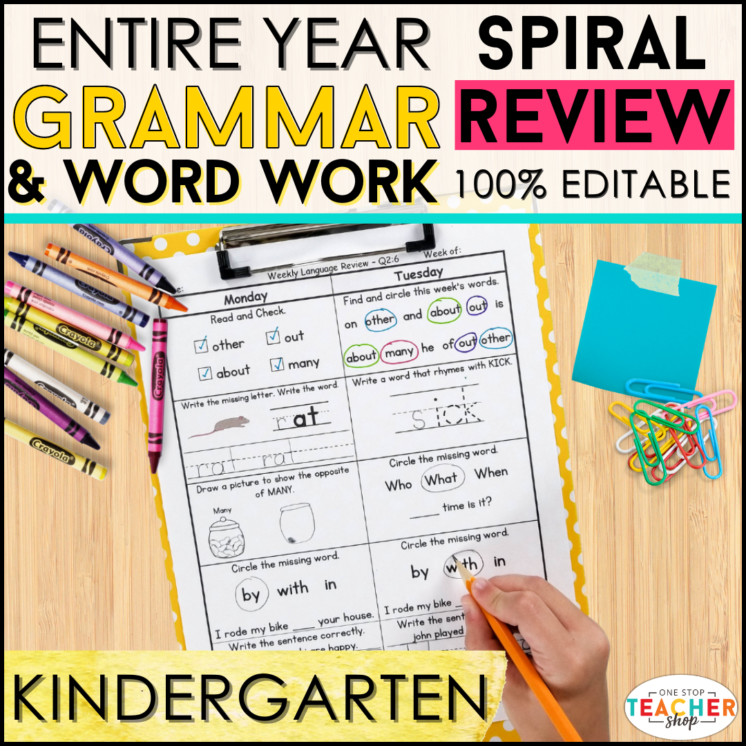 Kindergarten Language Spiral Review
