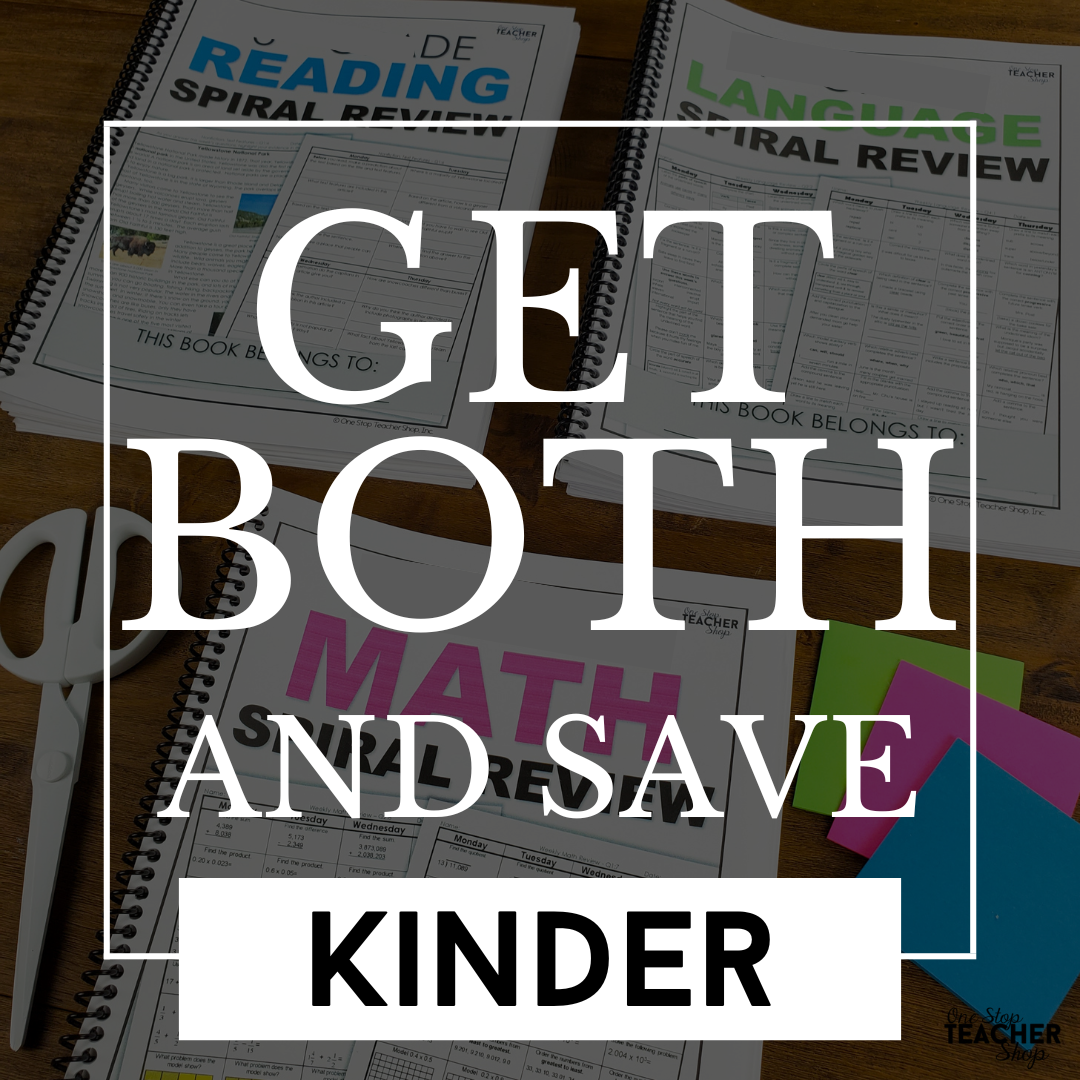 FB - Kindergarten ALL Spiral Reviews BUNDLE DEAL