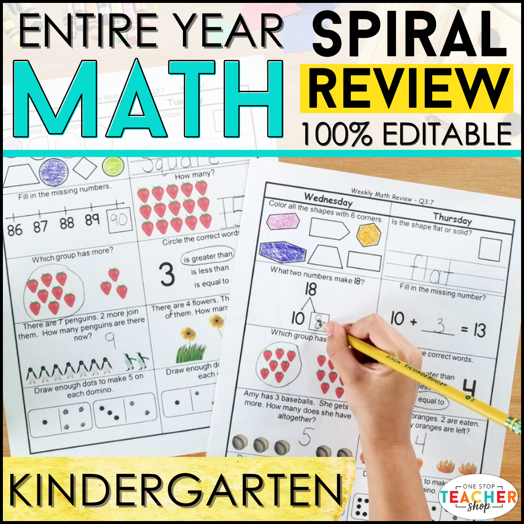 FB - Kindergarten Math Spiral Review
