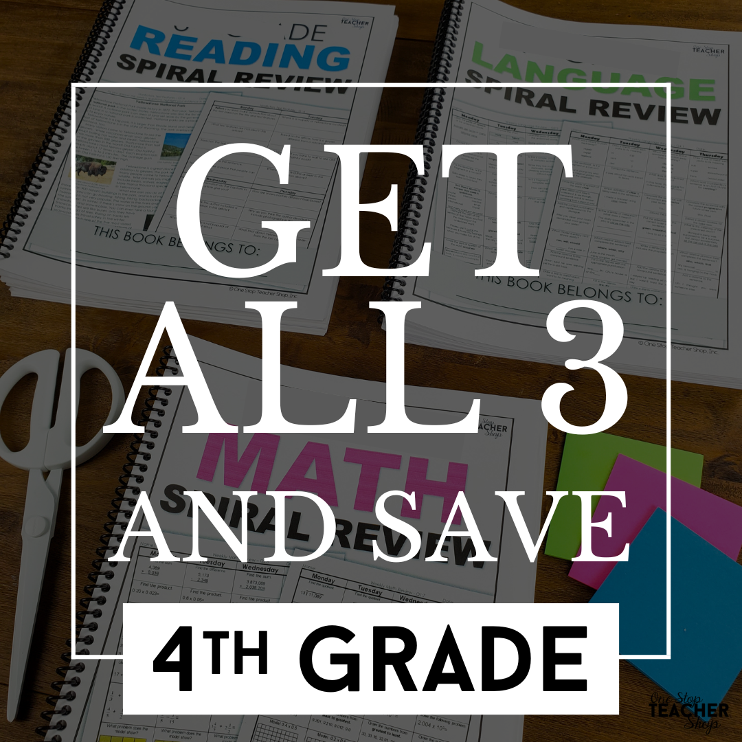 4th Grade ALL Spiral Reviews BUNDLE DEAL