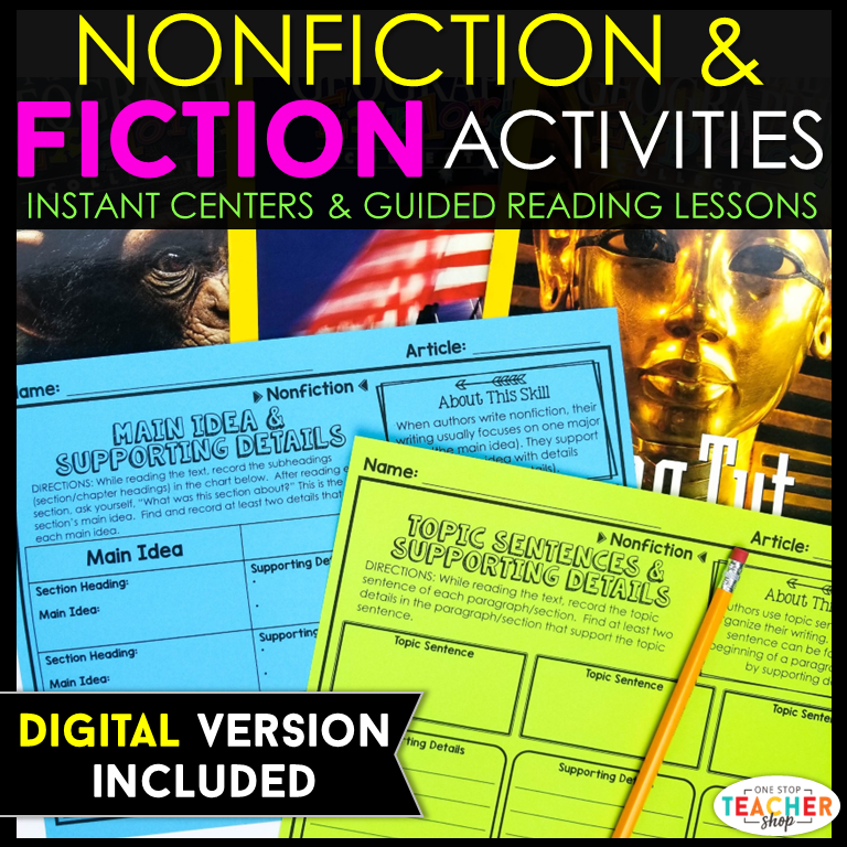 Nonfiction & Fiction Reading Activities