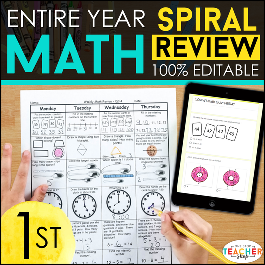 1st Grade Math Spiral Review