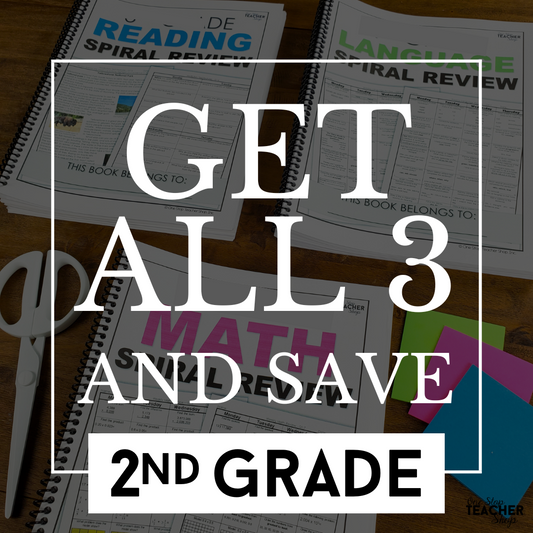 20% Off - 2nd Grade ALL Spiral Reviews BUNDLE DEAL