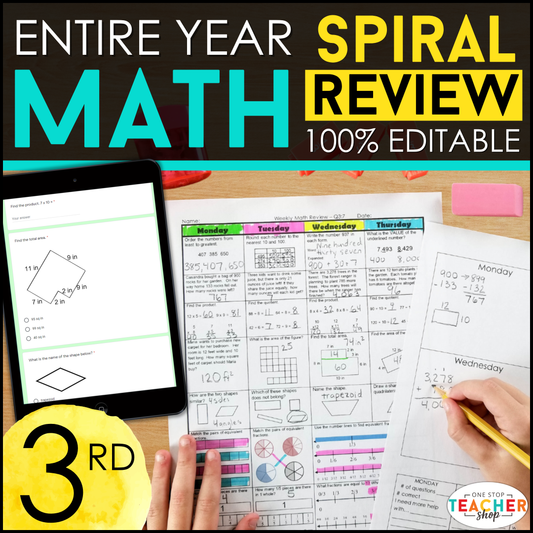 3rd Grade Math Spiral Review