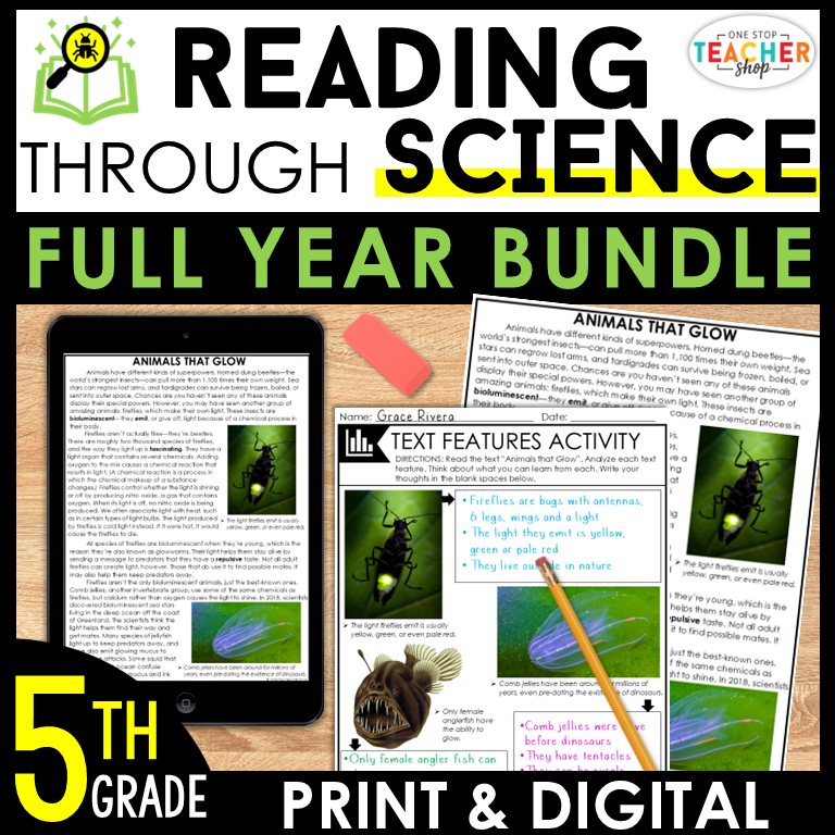 20% off - 5th Grade Reading Through Science