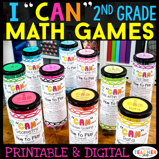 20% Off - 2nd Grade I CAN Math Games