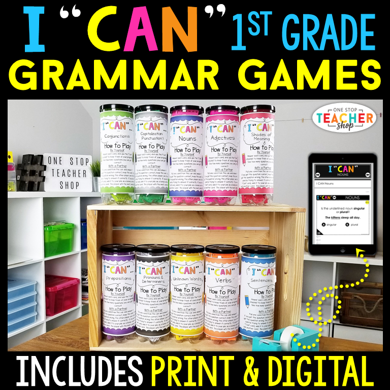 20% Off - 1st Grade I CAN Grammar Games