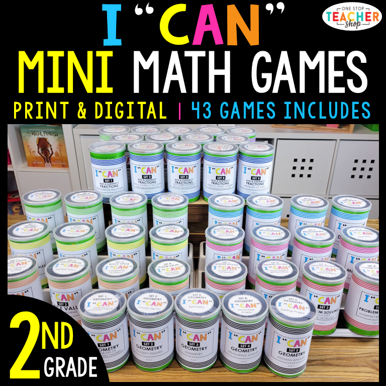 20% Off - 2nd Grade Mini I CAN Math Games