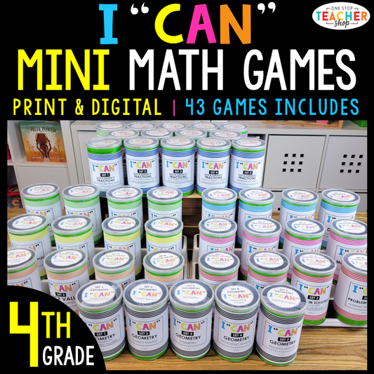 20% Off - 4th Grade Mini I CAN Math Games