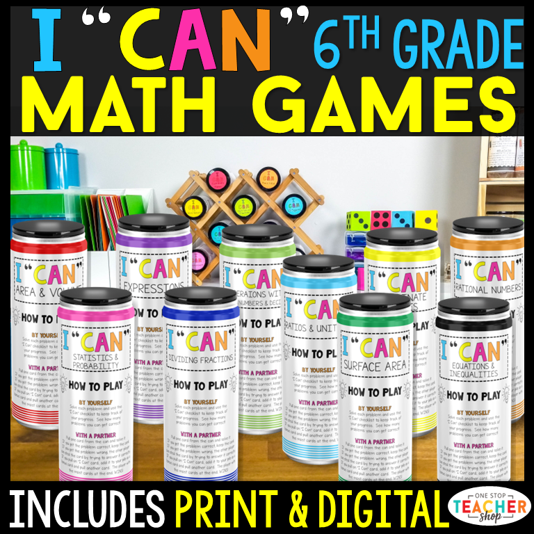 20% Off - 6th Grade I CAN Math Games