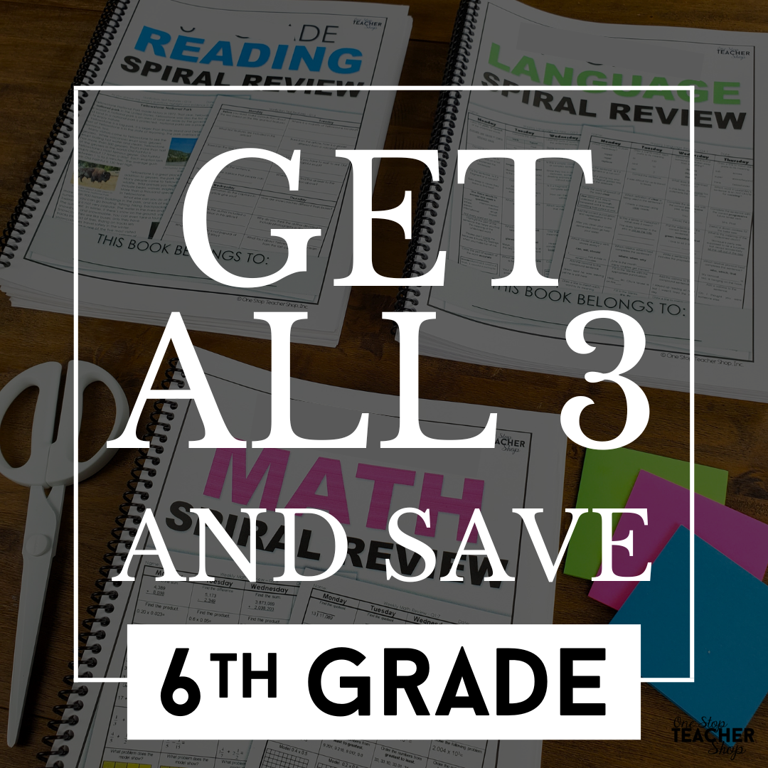 FB - 6th Grade ALL Spiral Reviews BUNDLE DEAL