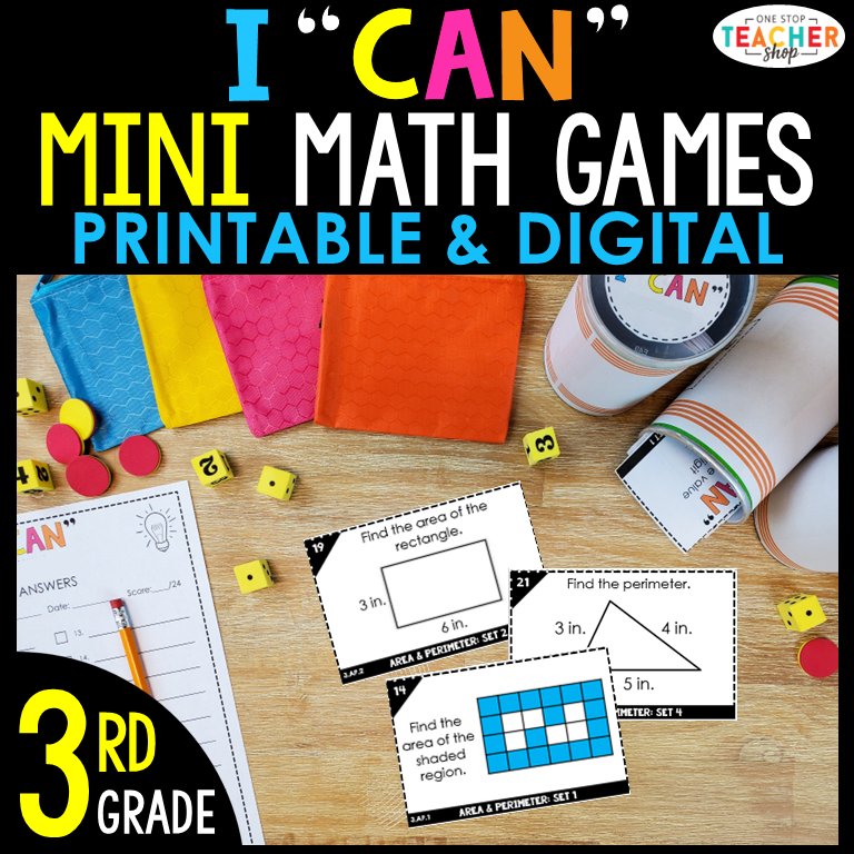 3rd Grade Mini I CAN Math Games