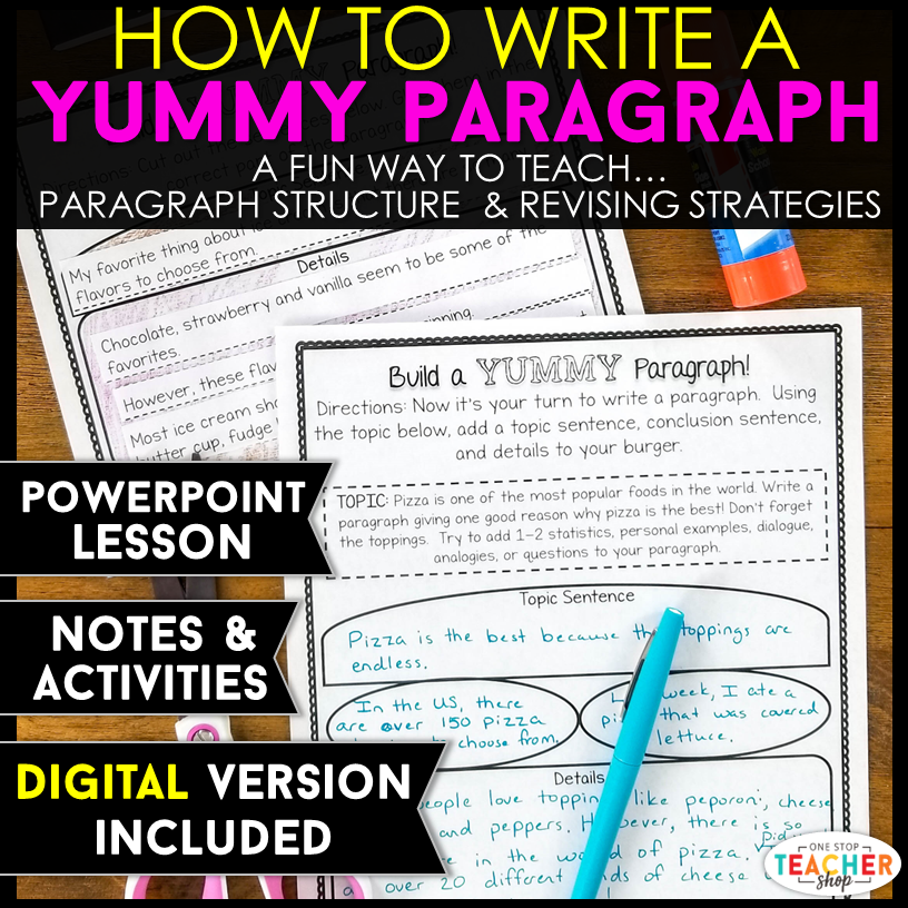 Paragraph Snatcher Paragraph Writing Lessons & Activities – One Stop Teacher Shop